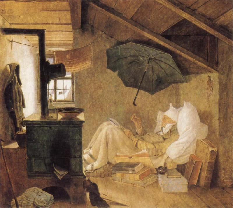 Carl Spitzweg The Poor Poet oil painting picture